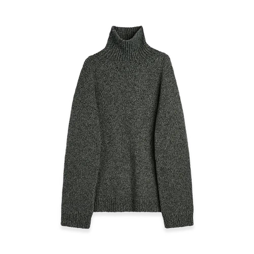 OUR LEGACY Popover Turtleneck "Slub Twisted Ash Grey Wool"
