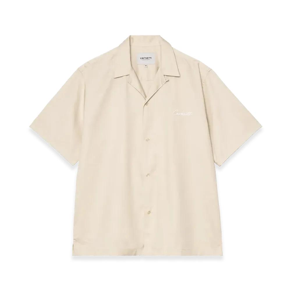 Carhartt WIP S/S Delray Shirt "Stone/White"