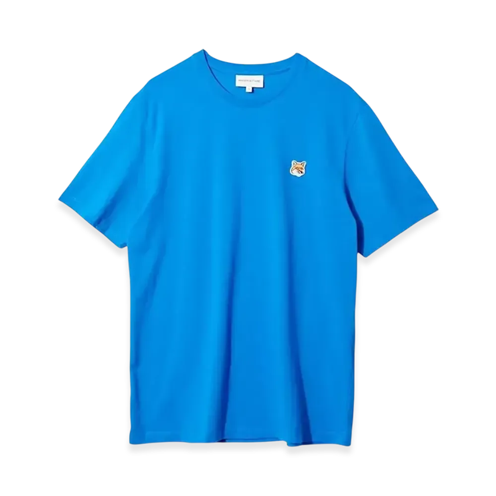 Maison Kitsune Fox Head Patch Regular T-shirt "Enamel Blue"