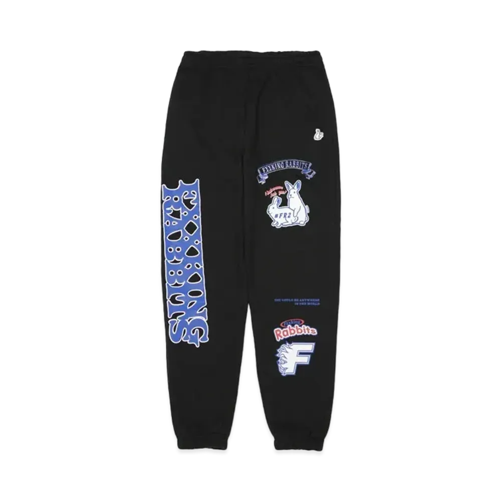 FR2 Playing Rabbits Sweat Pants "Black"