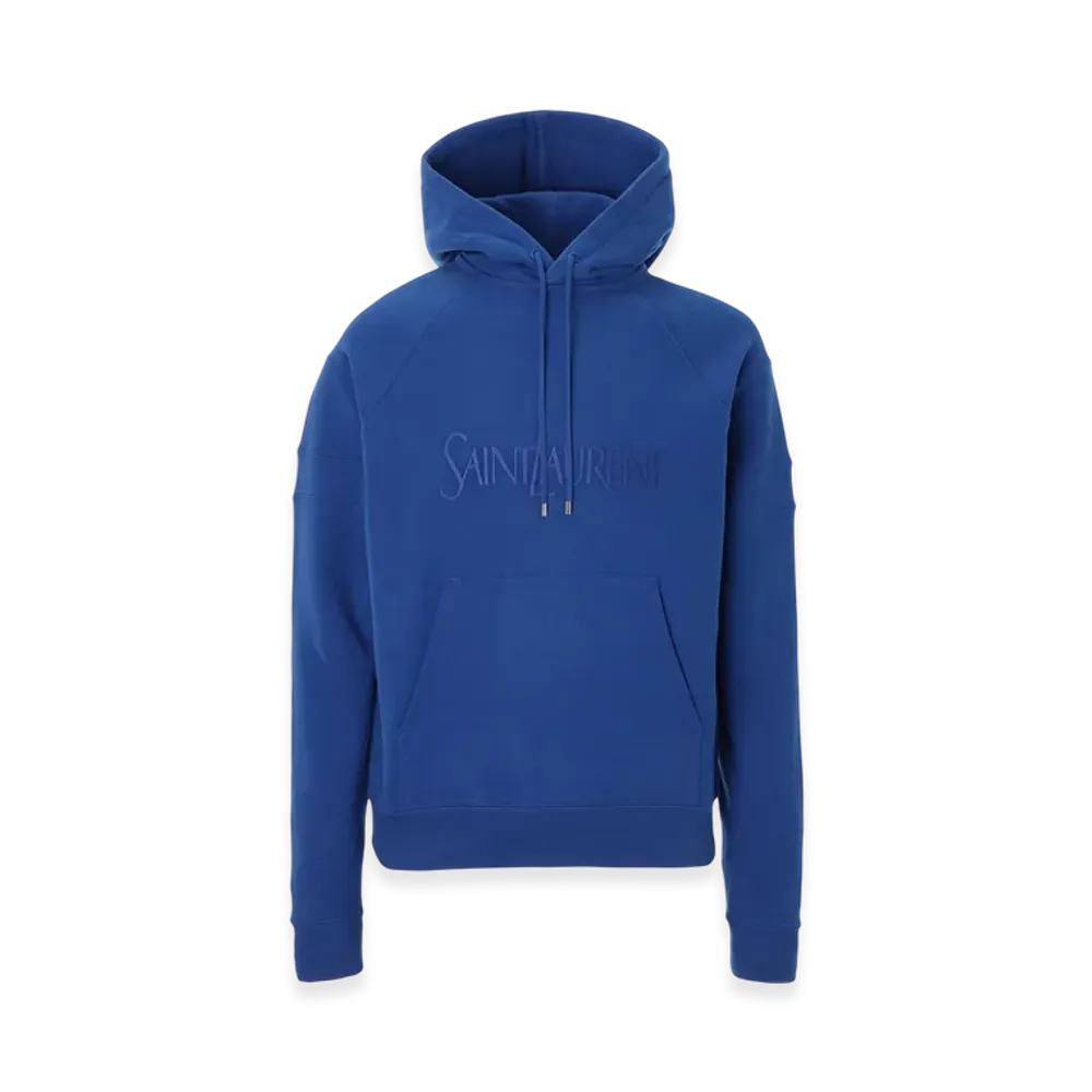 Saint Laurent Embroidered Hoodie "Blue"