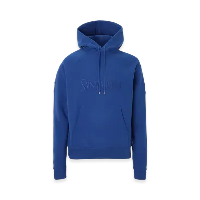 Saint Laurent Embroidered Hoodie "Blue"