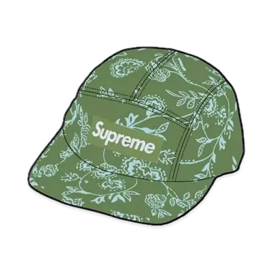 Supreme Floral Jacquard Camp Cap "Olive"