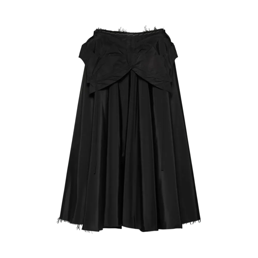 Maison Margiela Women's Taffeta Midi Skirt "Black"