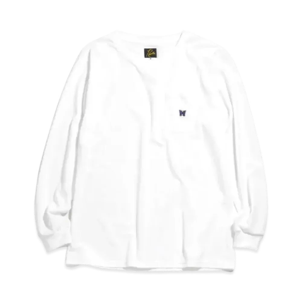 Needles L/S CREW NECK TEE - PE/C JERSEY "White"