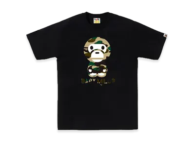 A BATHING APE 1ST Camo Baby Milo Tee "Black/Yellow"