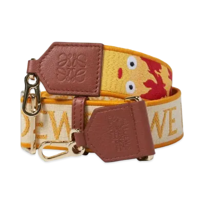 LOEWE x Howl's Moving Castle Calcifer Strap In Anagram Jacquard and Calfskin "Rust"