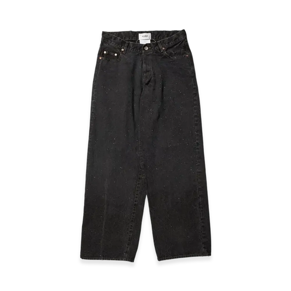 doublet Woven Sequin Denim Pants "Black"