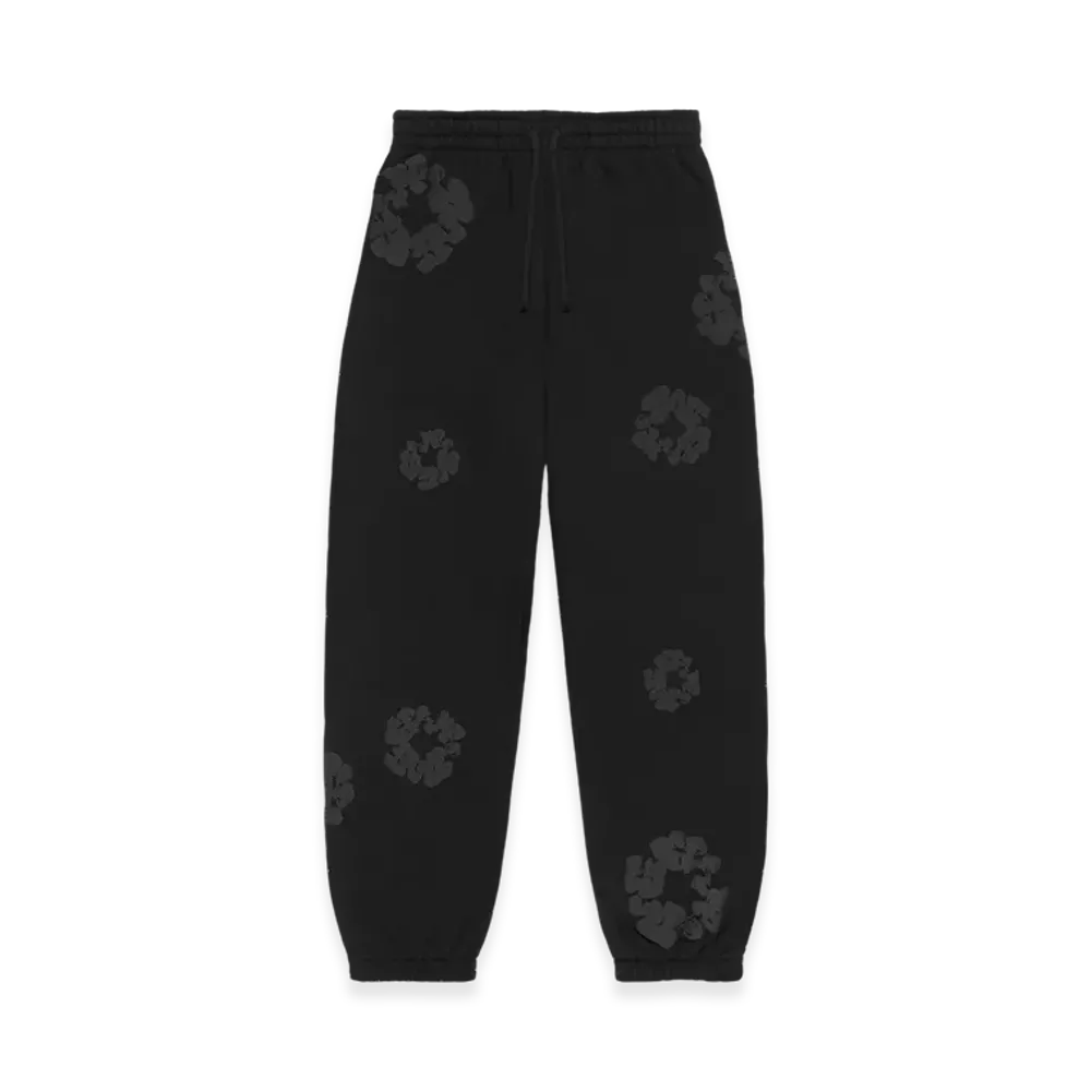 DENIM TEARS Mono Cotton Wreath Sweatpants "Black"