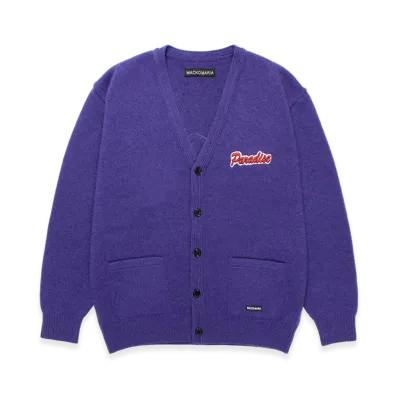 WACKO MARIA Classic Knit Cardigan "Purple"