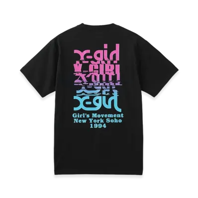 X-Girl Women's Noise Logo S/S Tee "Black"