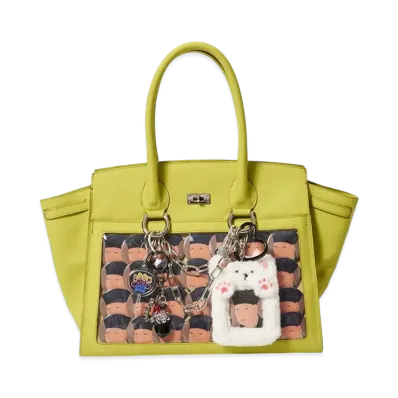 doublet Brewed-Dyed Leather "Ita" Bag "Green Tea"