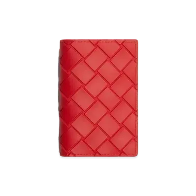 Bottega Veneta Flap Card Holder "Tomato"