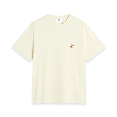 Maison Kitsune Speedy Fox Patch Comfort T-Shirt "Warm Stone"