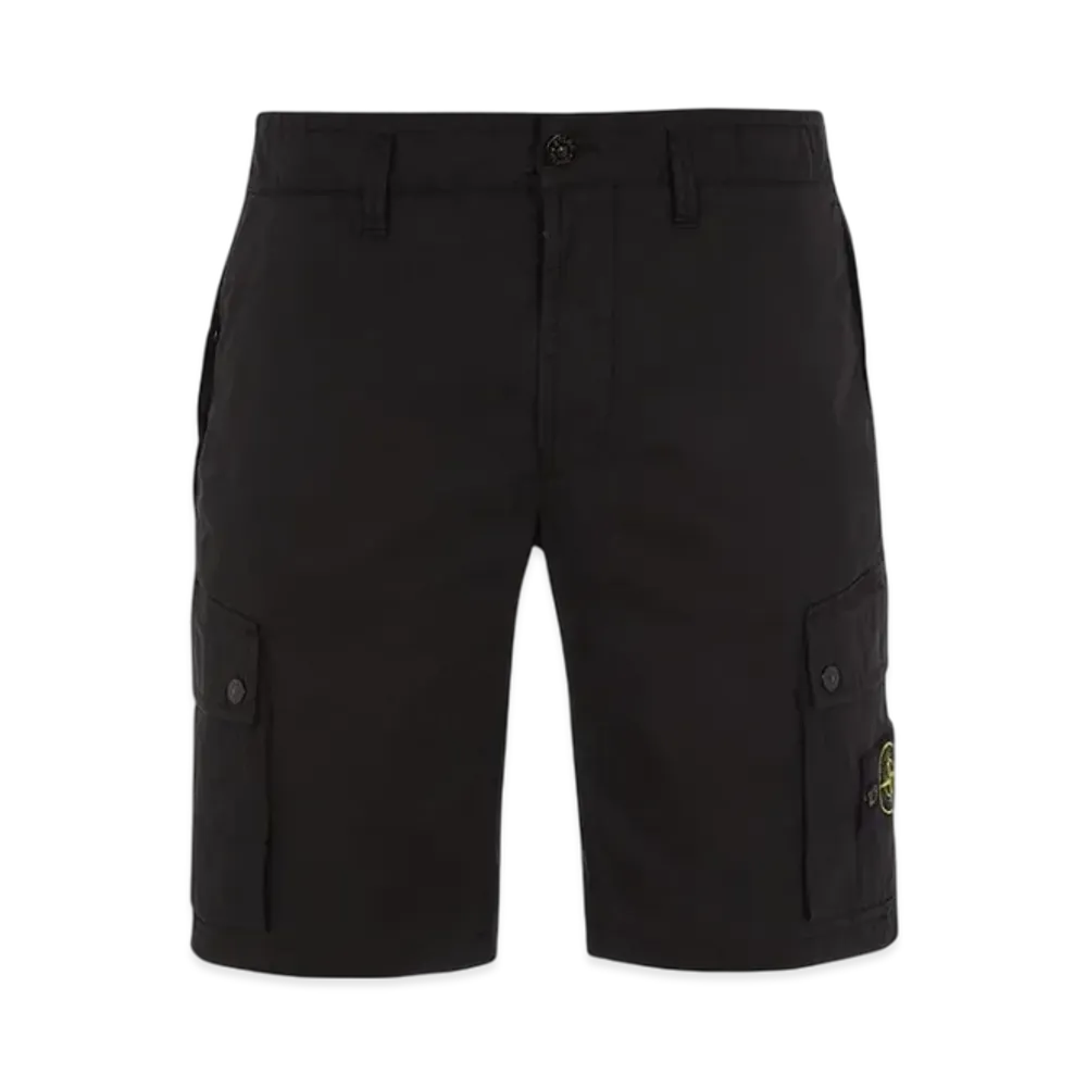 Stone Island L1110 Supima Cotton Cargo Bermuda Shorts - 23SS "Black"