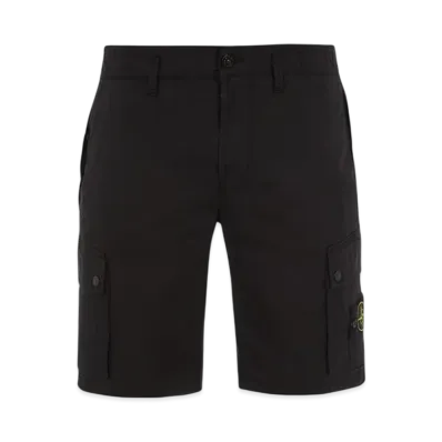 Stone Island L1110 Supima Cotton Cargo Bermuda Shorts - 23SS "Black"