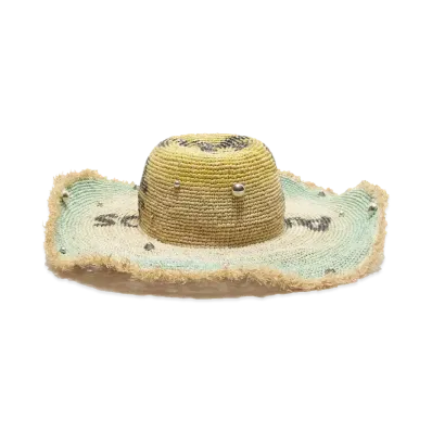 Acne Studios Raffia Wide Brim Hat "Straw Yellow"