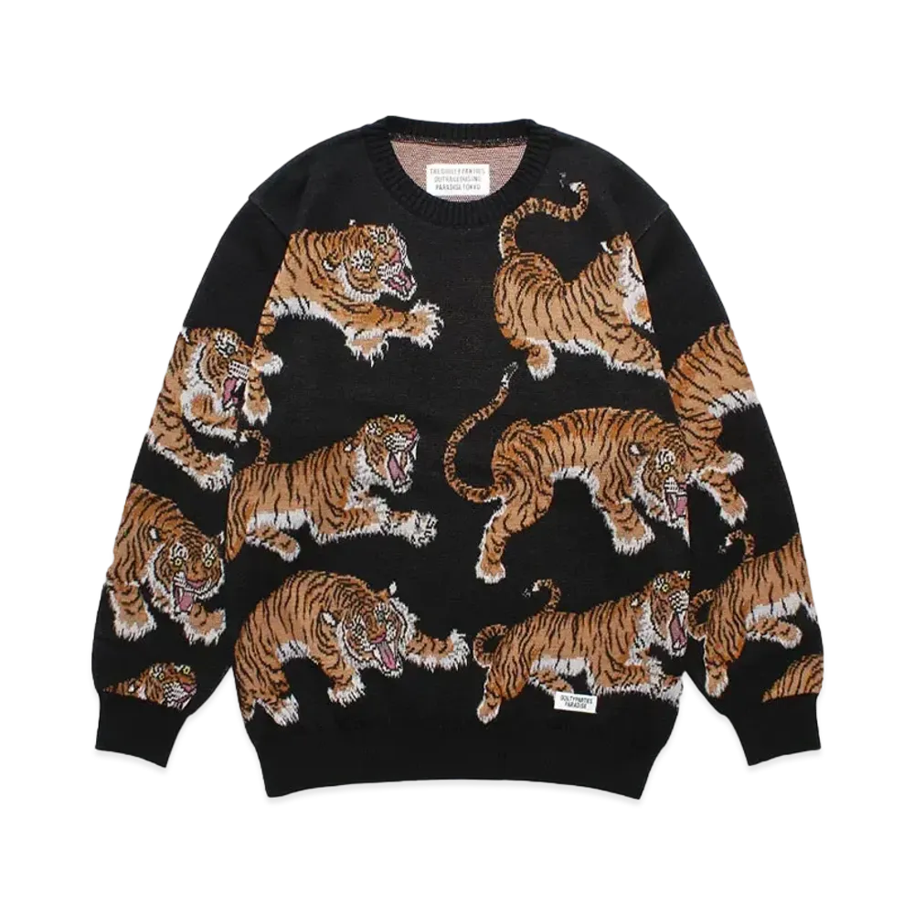 WACKO MARIA Tim Lehi / Jacquard Knit Sweater "Black"