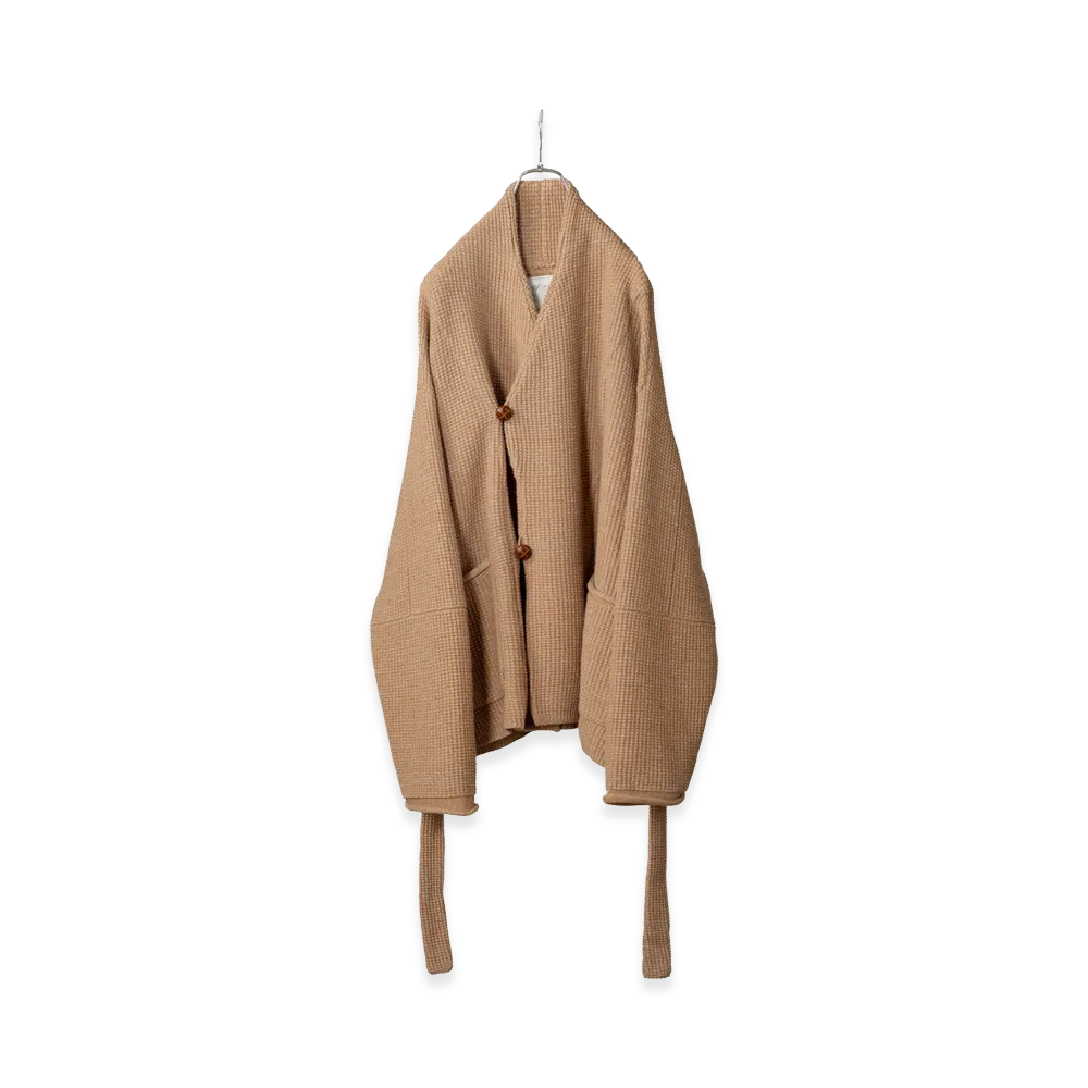 ANCELLM Shawl Collar Knit Cardigan "Camel"