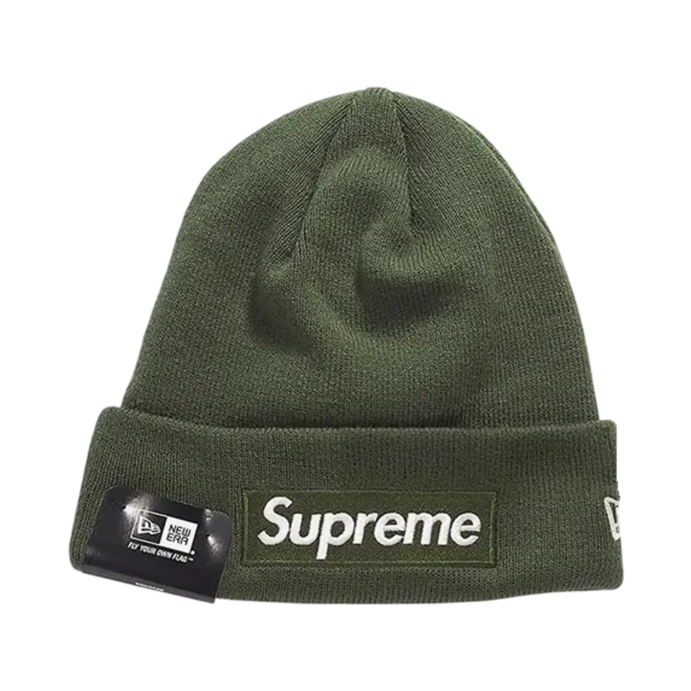 Supreme x New Era Box Logo Beanie (15FW) "Olive"