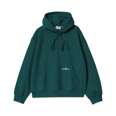 Carhartt WIP Hooded Label Script Sweat "Malachite"
