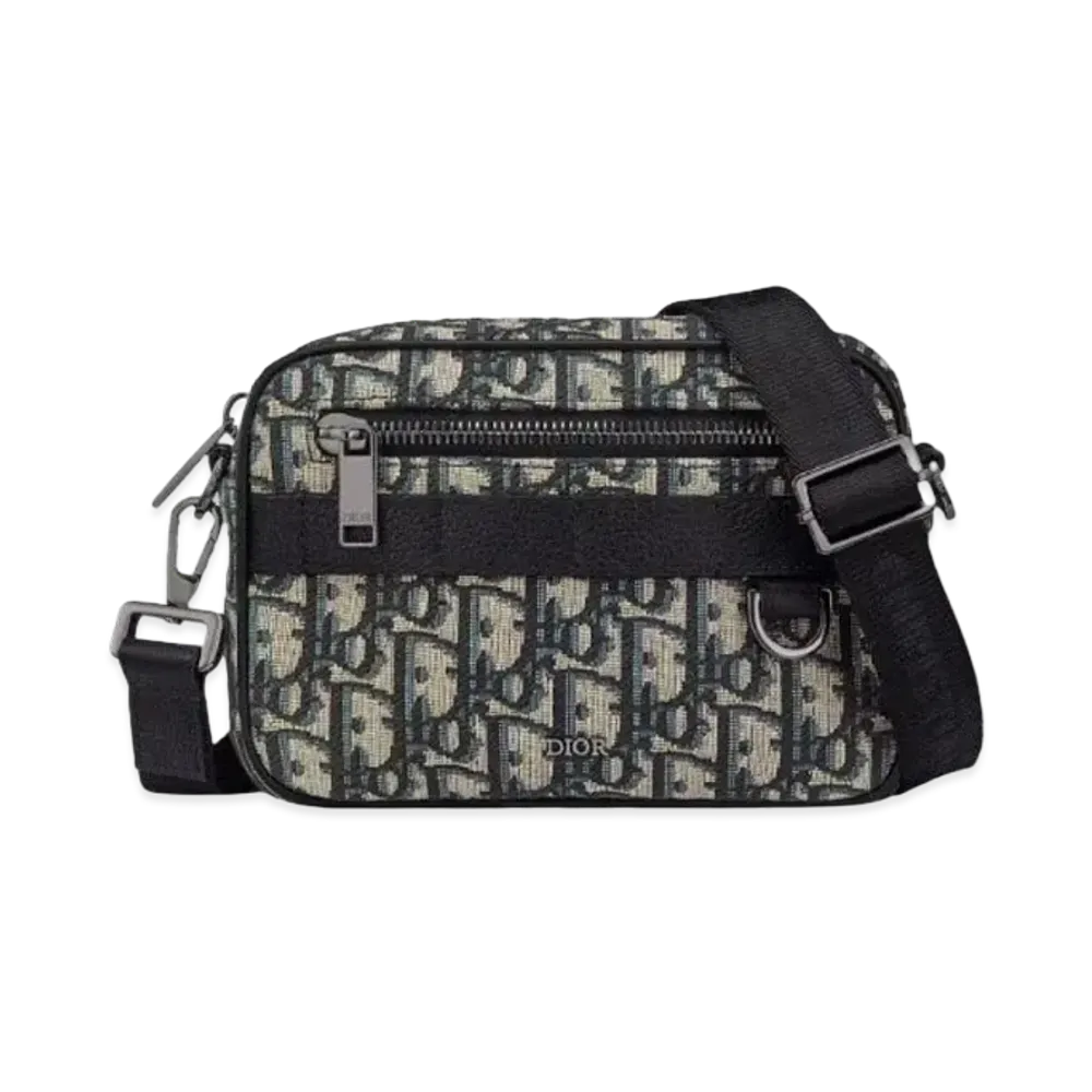 Dior Safari Mini Messenger Bag Dior Oblique Jacquard "Beige/Black"