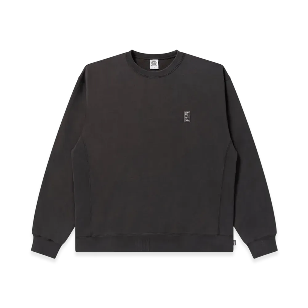 BlackEyePatch HWC Embroidered Pigment Dyed Crew Sweat "Charcoal"