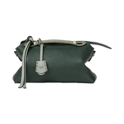 FENDI Women's By The Way Soft Medium With Macro Top Stitching Handbag "Green"