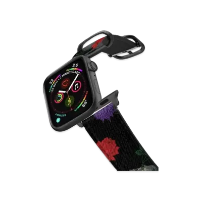 Yohji Yamamoto Wildside x CASETiFY Apple Watch Band (Saffiano Leather) "Black"