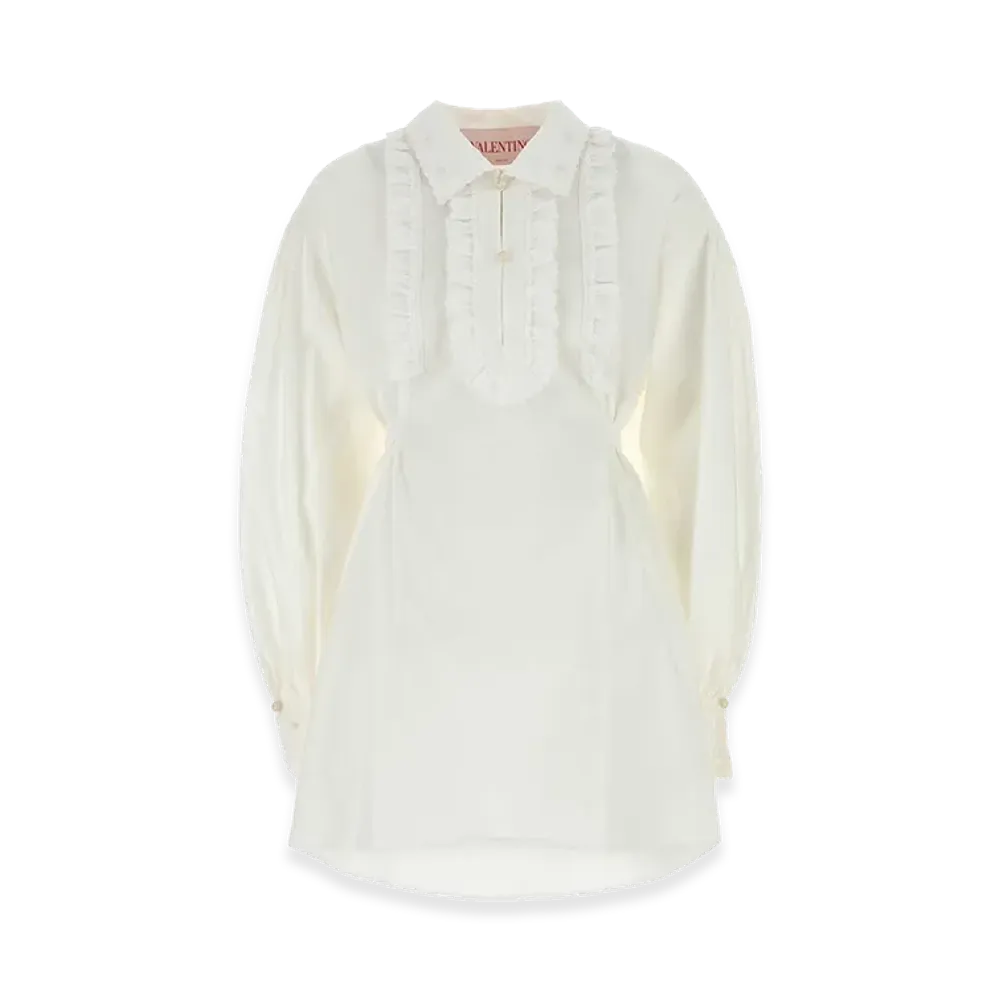 Valentino Women's Cotto Blend Shirt Dress "White"
