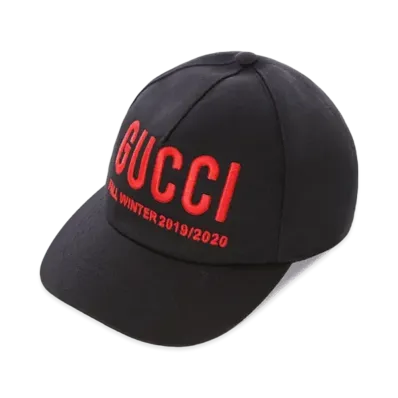 GUCCI Embroidery Baseball Cap "Black/Red"