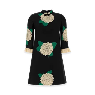 Valentino Women's Wool Blend Dress "Printed/Floral"
