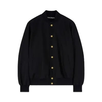 PALM ANGELS Logo Varsity Jacket "Navy Blue"