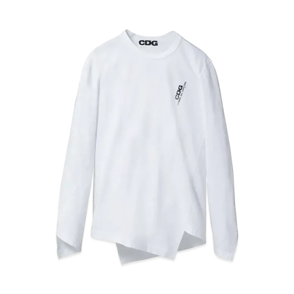 CDG Bias Long Sleeve T-Shirt "White"
