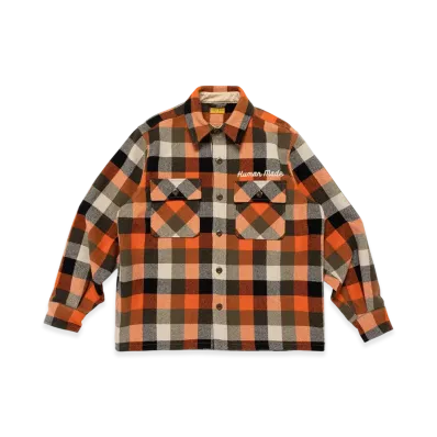 HUMAN MADE Wool Check Shirt Jacket "Orange"