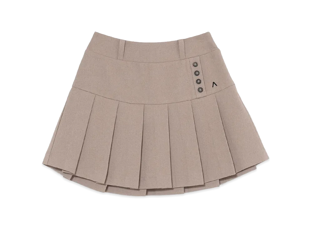 ANDMARY Women's Heidi Pleats Mini Skirt "Beige"