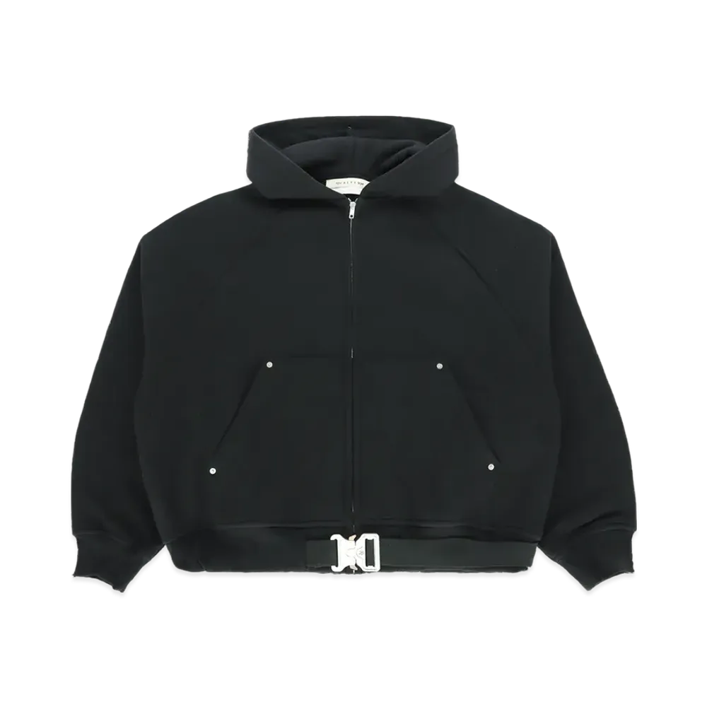 1017 ALYX 9SM Belted Buckle Zip Hoodie "Black"
