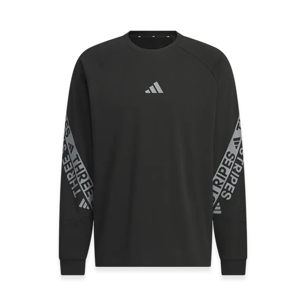 adidas Wording Pack Loose Fit Long Sleeve T-Shirt "Black"