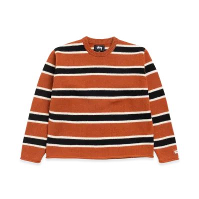 Stussy Striped Wool Sweater "Umber"