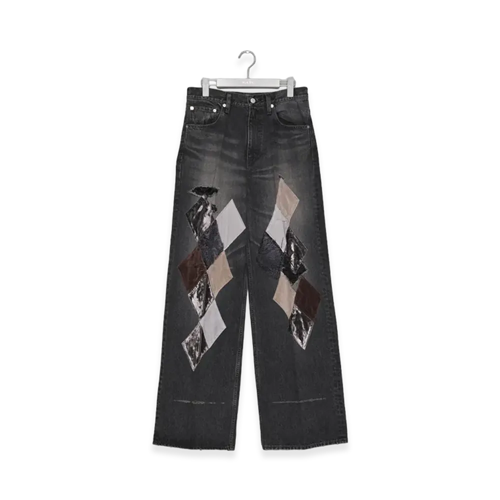 MASU MB Diamond Wide Jeans "Black"