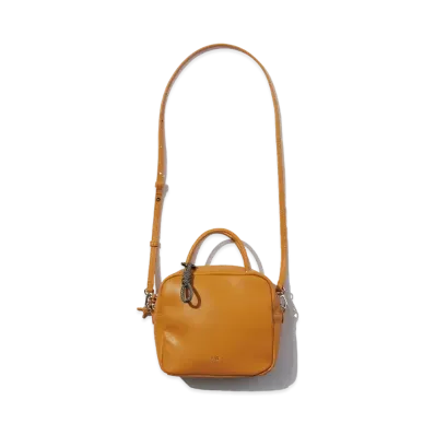 F/CE. Tech Leather Mini Square Shoulder "Mustard"