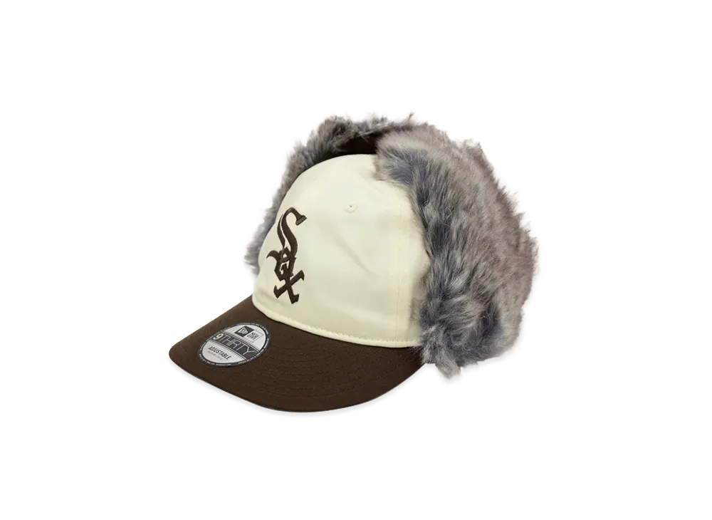 NEW ERA x THE CAP 9Thirty Cozy Flap Chicago White Sox "Chrome White/Brown"
