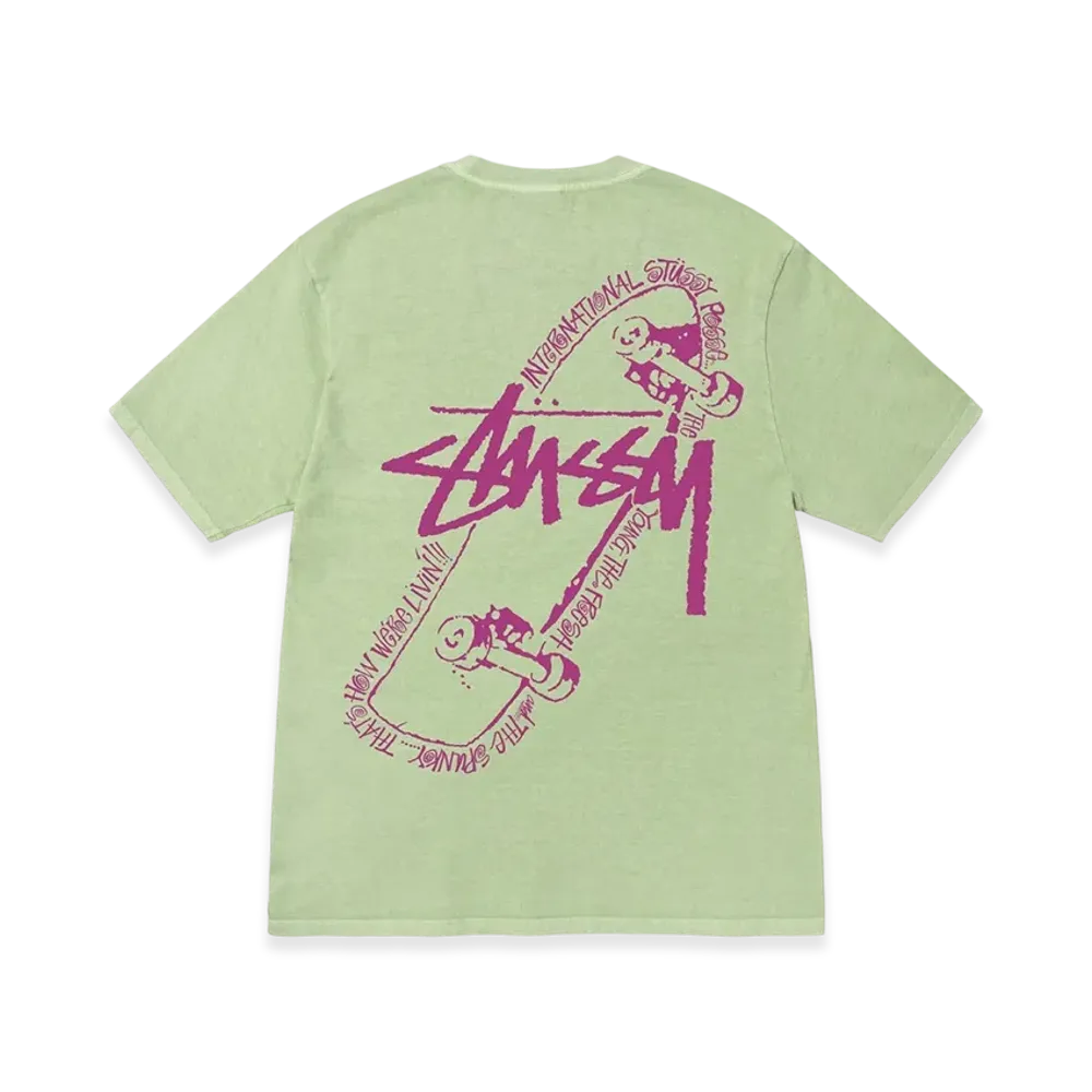Stussy Skate Posse Pigment Dyed Tee "Sage"