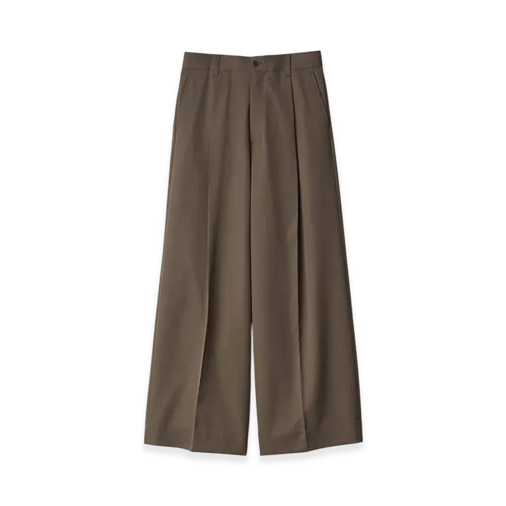 ssstein Extra Wide Trousers "Dark Beige"