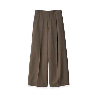 ssstein Extra Wide Trousers "Dark Beige"