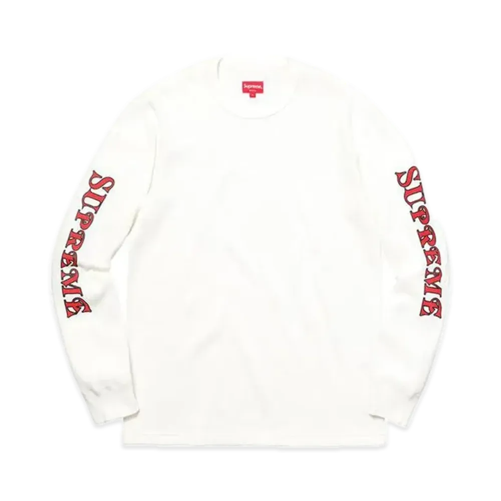 Supreme Sleeve Logo Waffle Thermal 