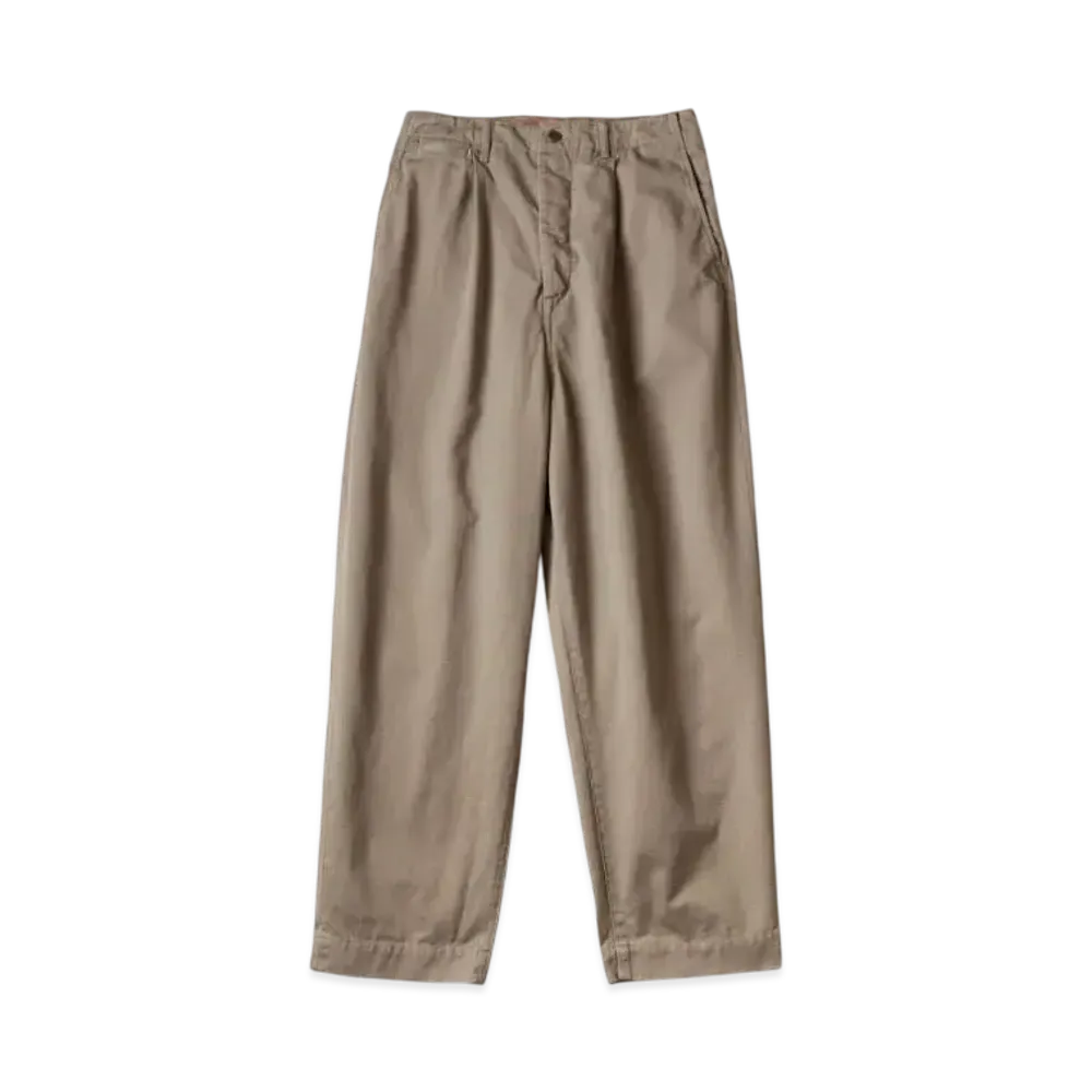 KAPITAL Chino High Waisted Neem Pants "Beige"