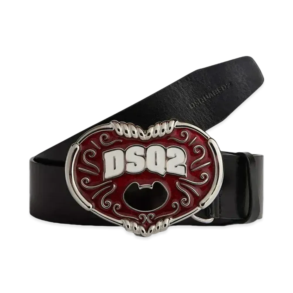 Dsquared2 Souvenir From Canada Plaque Belt "Black"