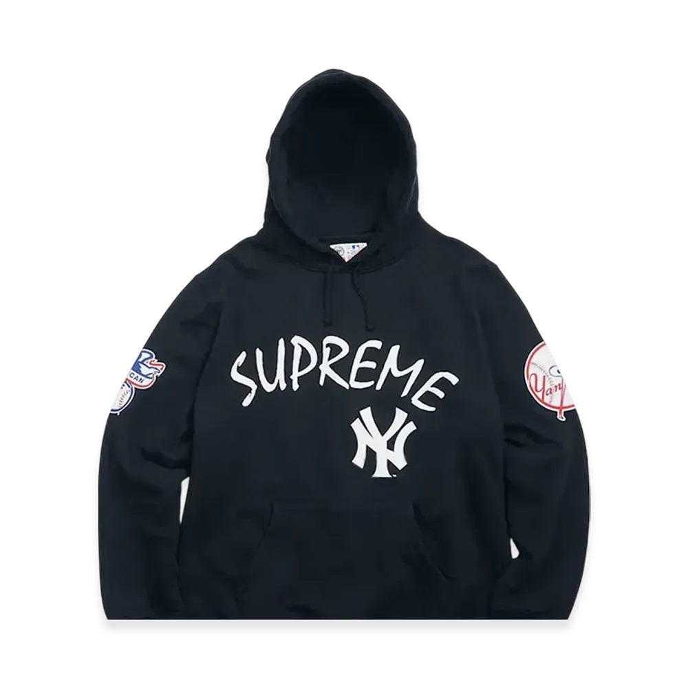 Supreme New York Yankees Hooded Sweatshirt "Navy"