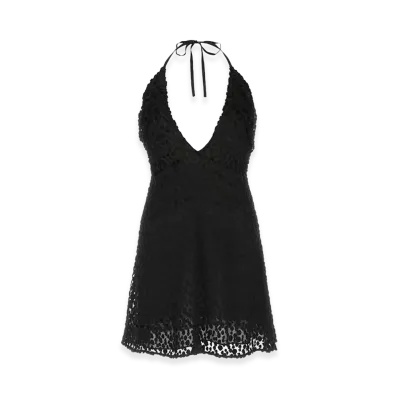 Saint Laurent Women's Crepe Mini Dress "Black"